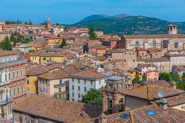 Flygfoto Över Perugia Från Porta Sole Italien — Stockfoto