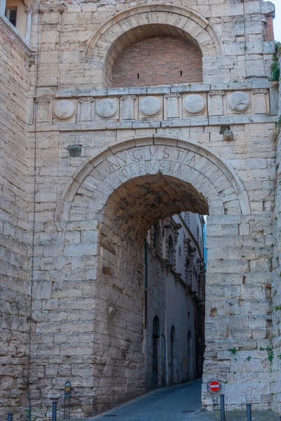 Arco Etrusco Cidade Velha Perugia Itália — Fotografia de Stock