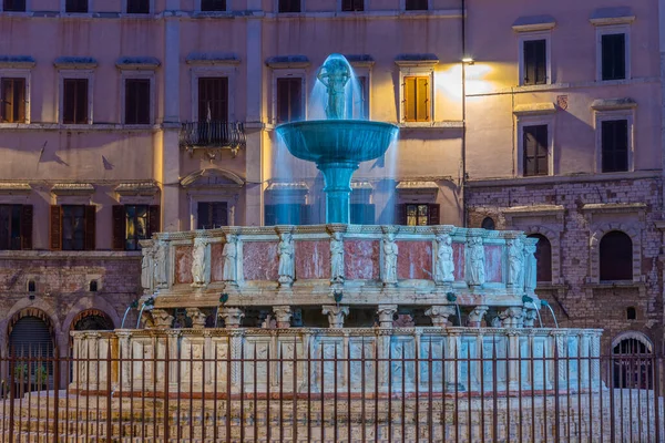 Fontana Maggiore Ciudad Italiana Perugia —  Fotos de Stock