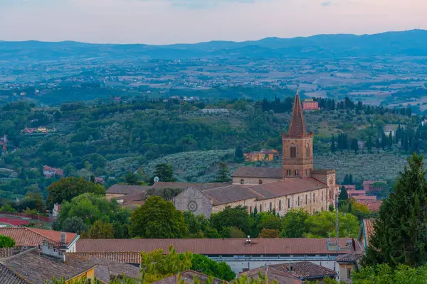 Вид Закат Перуджи Рокка Паолины Италия — стоковое фото