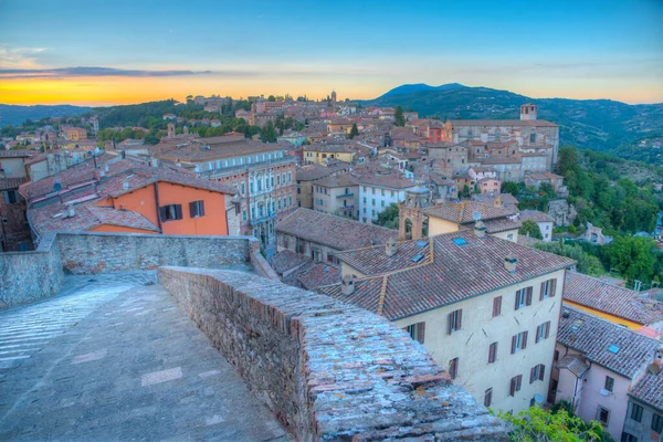 Sunset View Perugia Porta Sole Italy — 스톡 사진