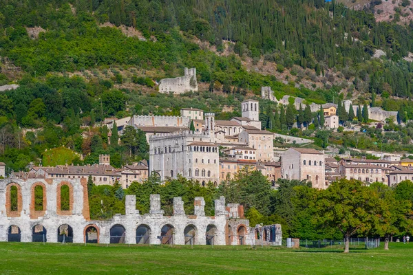Vue Panoramique Ville Italienne Gubbio — Photo