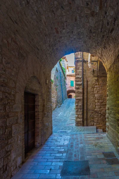 Rua Estreita Cidade Velha Gubbio Itália — Fotografia de Stock