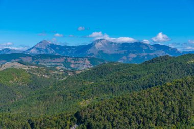 Gubbio, İtalya yakınlarındaki Umbria 'nın dağlık manzarası.