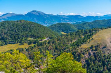 Gubbio, İtalya yakınlarındaki Umbria 'nın dağlık manzarası.