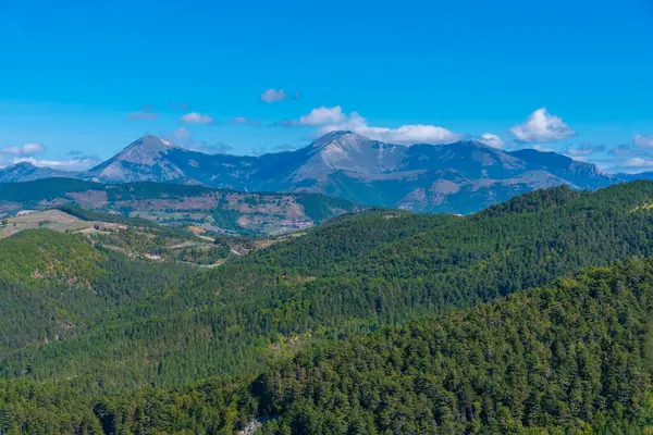 Gubbio, İtalya yakınlarındaki Umbria 'nın dağlık manzarası.