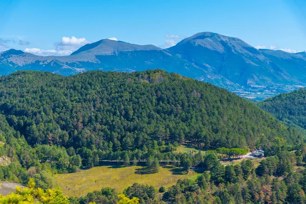 Gubbio Talya Yakınlarındaki Umbria Nın Dağlık Manzarası — Stok fotoğraf