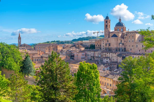 Cityscape Italian Town Urbino Majestic Palazzo Ducale — Stock Photo, Image