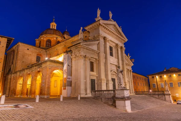 Sunrise View Cathedral Santa Maria Assunta Italian Town Urbino — ストック写真