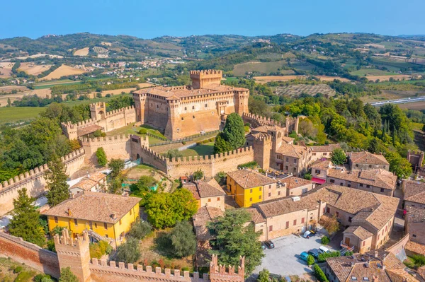 Veduta Aerea Della Città Italiana Gradara — Foto Stock