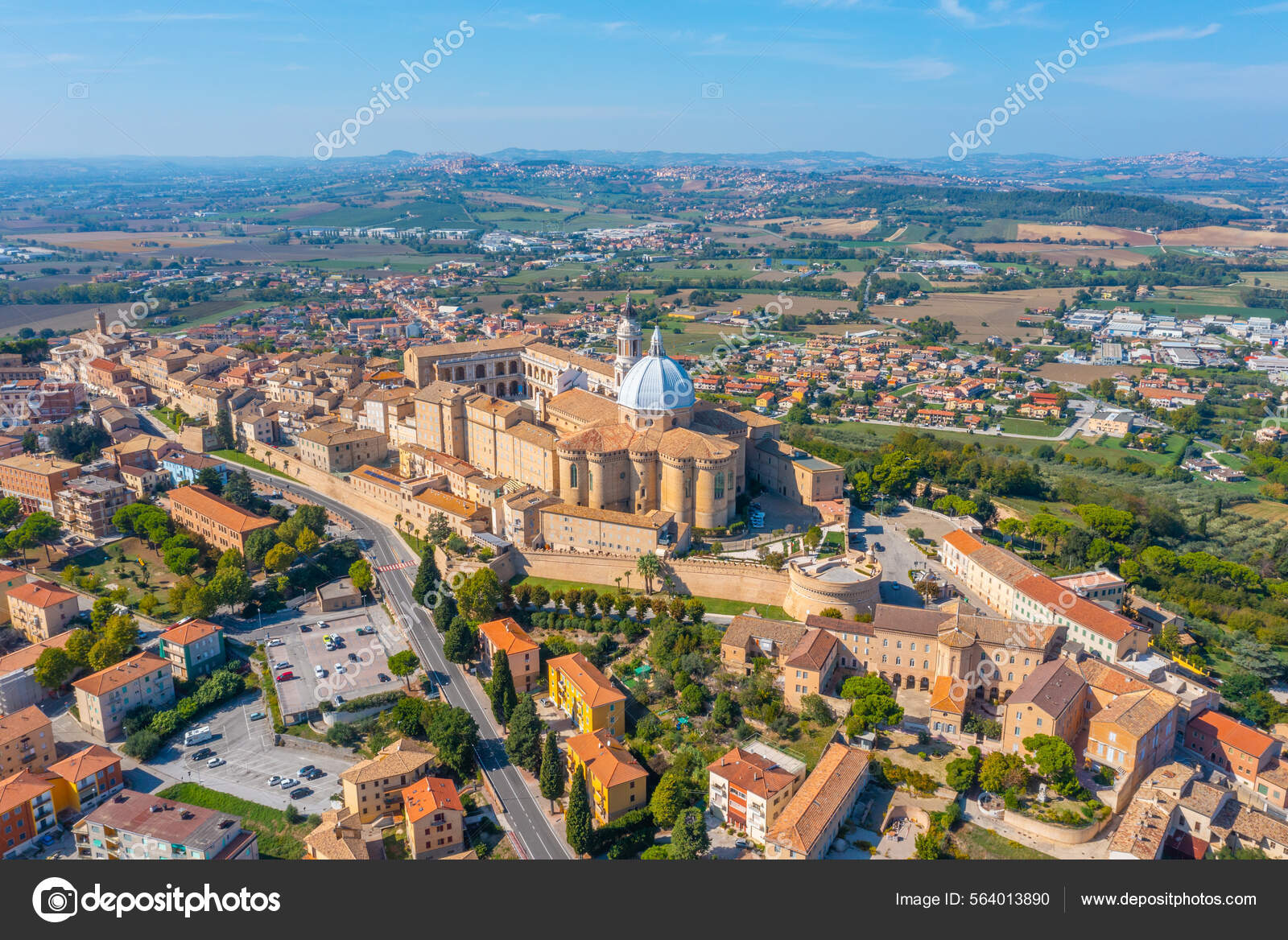 Aerial View Sanctuary Holy House Loreto Italy Stock Photo by ©Dudlajzov