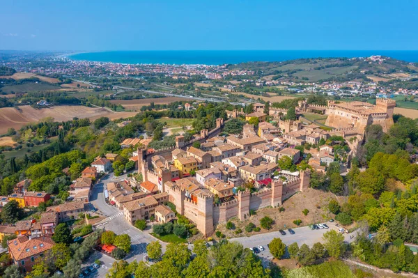 Aerial View Italian Town Gradara — Stock Photo, Image