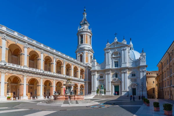 Piazza Della Madonna Sanctuary Holy House Loreto Italy — стоковое фото