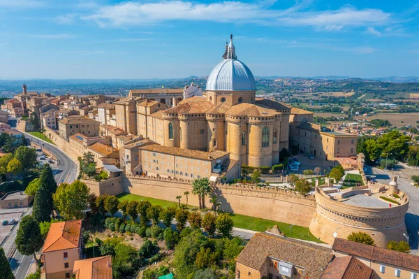 Vista Aérea Del Santuario Santa Casa Loreto Italia — Foto de Stock