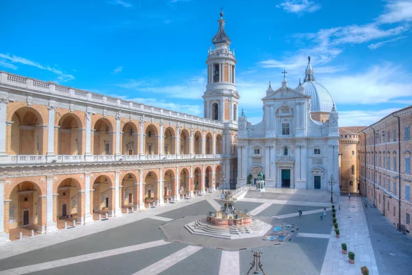 Piazza Della Madonna Sanctuary Holy House Loreto Italy — стоковое фото