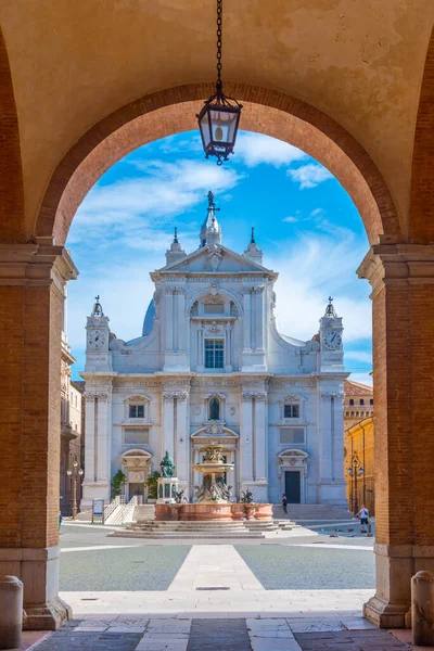 Piazza Della Madonna Sanctuary Holy House Loreto Italy — Stock Photo, Image