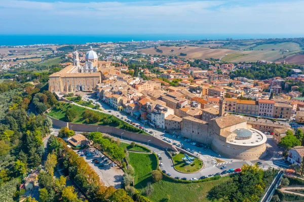 Aerial View Sanctuary Holy House Loreto Italy — Stock Photo, Image