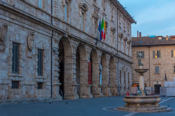 Talyan Şehri Ascoli Piceno Daki Palazzo Dell Arengo — Stok fotoğraf
