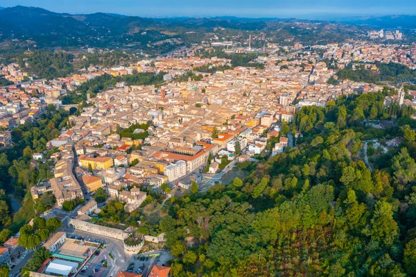 Vista Aérea Del Centro Ciudad Italiana Ascoli Piceno — Foto de Stock