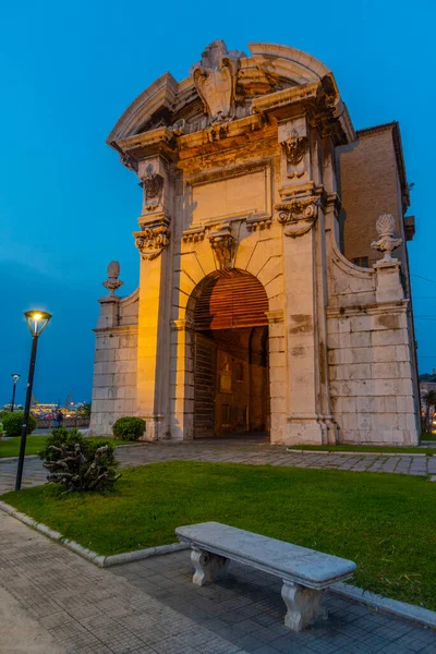 Sunset View Porta Pia Italian Town Ancona — Stock Photo, Image