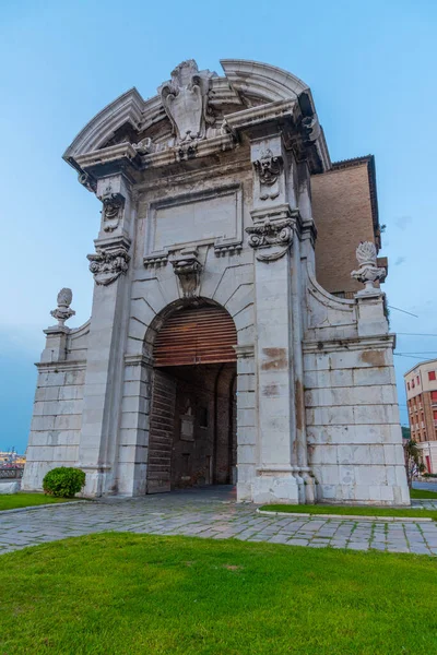 Sunset View Porta Pia Italian Town Ancona — Stock Photo, Image