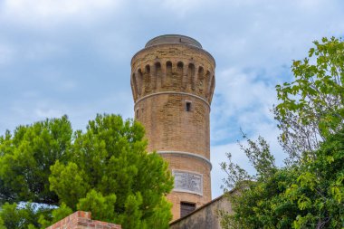 İtalya 'nın eski deniz feneri Ancona.