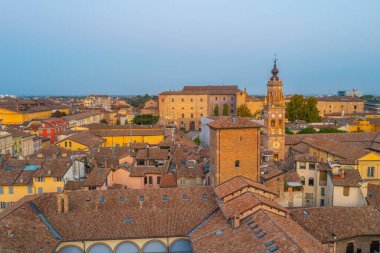İtalyan şehri Parma 'nın havadan görünüşü.