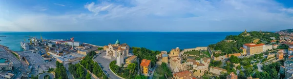 Aerial View Cathedral San Ciriaco Italian Town Ancona — 스톡 사진