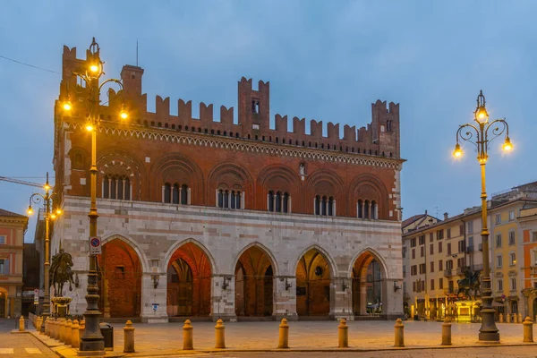 Palazzo Gotico Στο Κέντρο Της Ιταλικής Πόλης Piacenza — Φωτογραφία Αρχείου