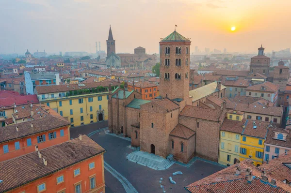 Вид Воздуха Базилику Святого Антонина Итальянском Городе Пьяченца — стоковое фото