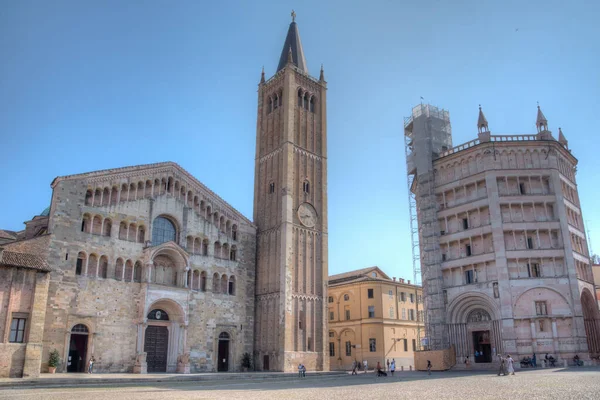 Pohled Parmskou Katedrálu Itálii — Stock fotografie