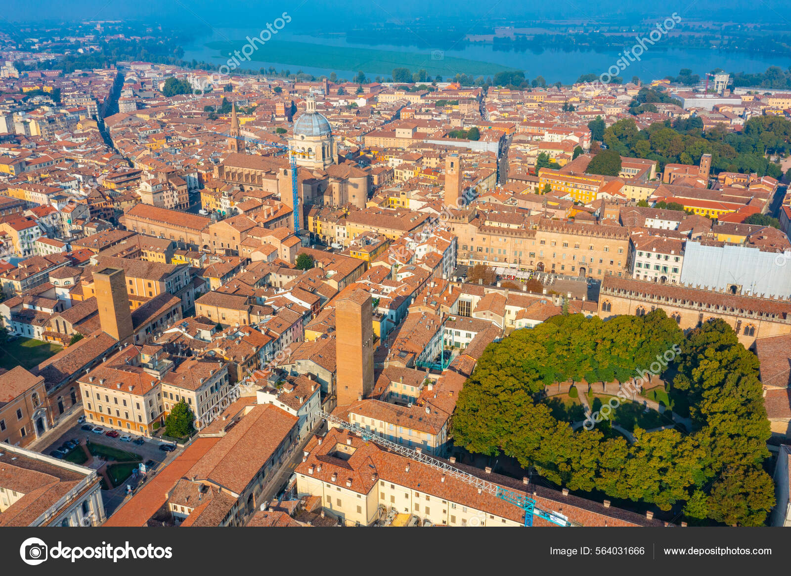 Aerial View Italian Town Mantua Stock Photo by ??Dudlajzov 564031666