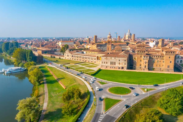 Letecký Pohled Italské Město Mantua — Stock fotografie