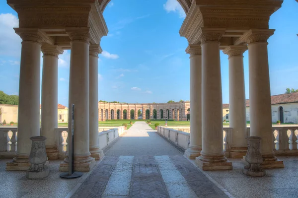 Patio Interior Del Palazzo Ciudad Italiana Mantua — Foto de Stock