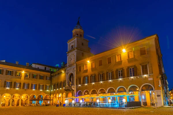 Sunset View Palazzo Comunale Italian Town Modena — Stock Photo, Image