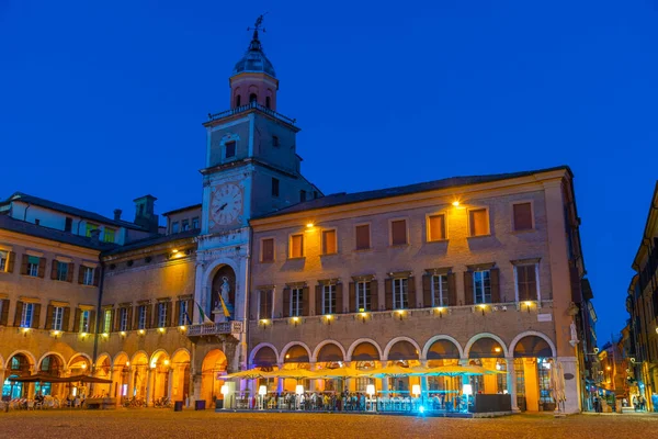 Vista Pôr Sol Palazzo Comunale Cidade Italiana Modena — Fotografia de Stock