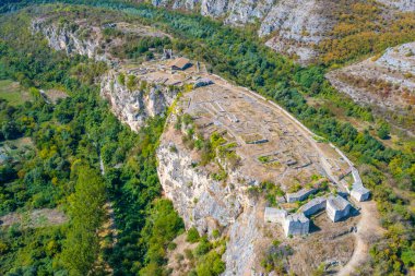Bulgaristan 'daki Cherven kalesinin kalıntıları.