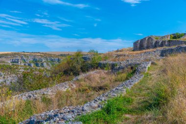 Bulgaristan 'daki Cherven kalesinin kalıntıları.