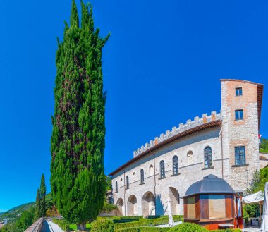 İtalyan şehri Gubbi 'de Giardini del Voltone