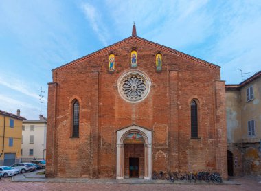 İtalya, Piacenza 'da tuğla kilise gösterimi