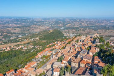 San Marino 'nun havadan görünüşü.