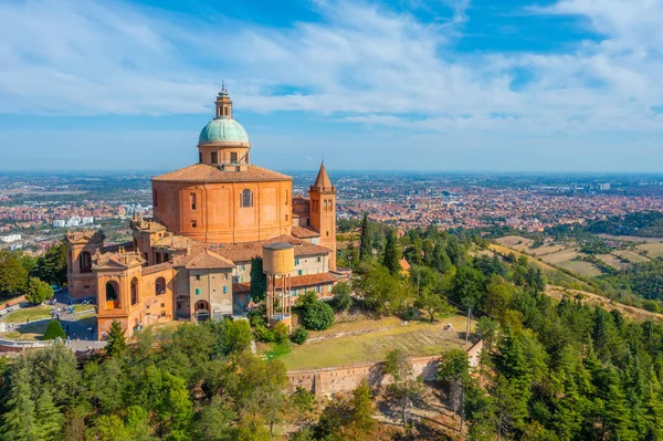 Aerial View Sanctuary Madonna San Luca Bologna Italy — Stock Photo, Image
