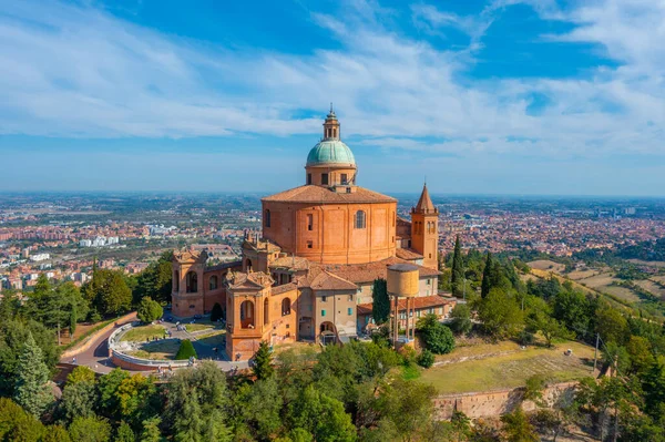 Aerial View Sanctuary Madonna San Luca Bologna Italy — Stock Photo, Image