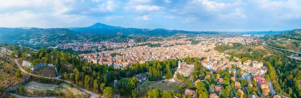Pia Fästning Och Antenn Utsikt Över Den Italienska Staden Ascoli — Stockfoto