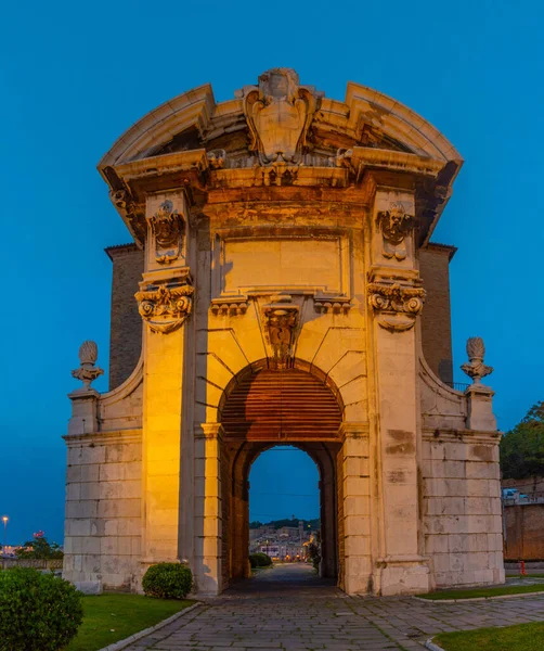 Sunset View Porta Pia Italian Town Ancona — Stock Photo, Image