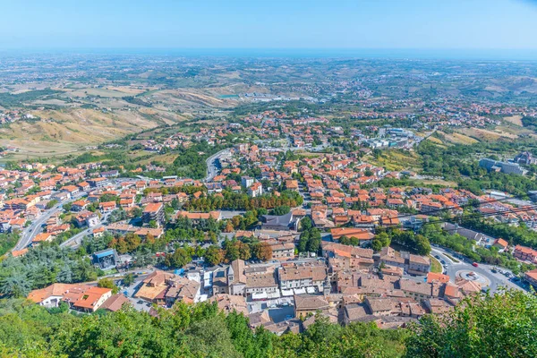 Вид Воздуха Сан Марино — стоковое фото