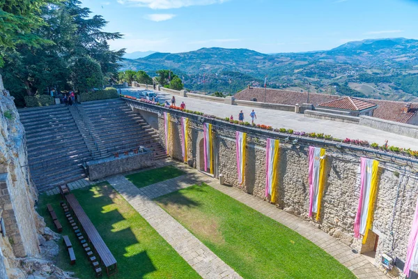 View of an open air theater cava die balestieri in San Marino.