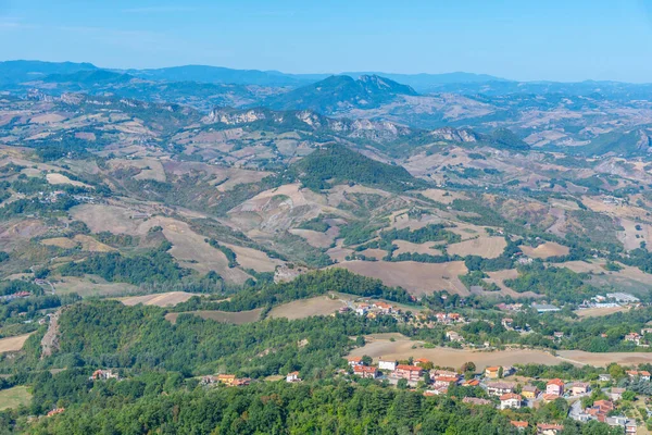 Вид Воздуха Окрестности Сан Марино — стоковое фото