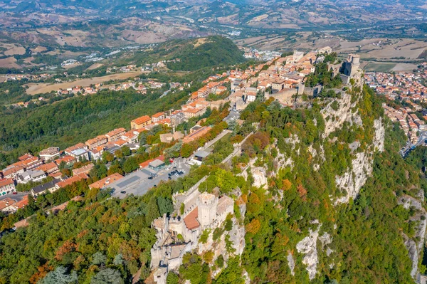 Panorama Vista San Marino Paisagem Circundante — Fotografia de Stock