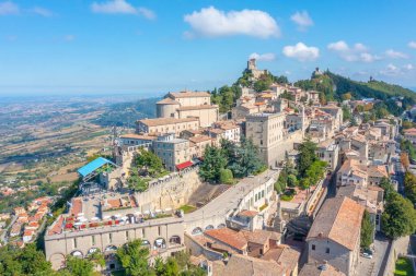 San Marino 'nun havadan görünüşü.